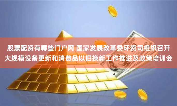 股票配资有哪些门户网 国家发展改革委环资司组织召开大规模设备更新和消费品以旧换新工作推进及政策培训会